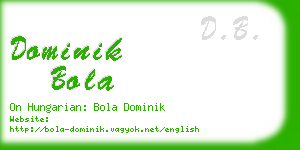 dominik bola business card